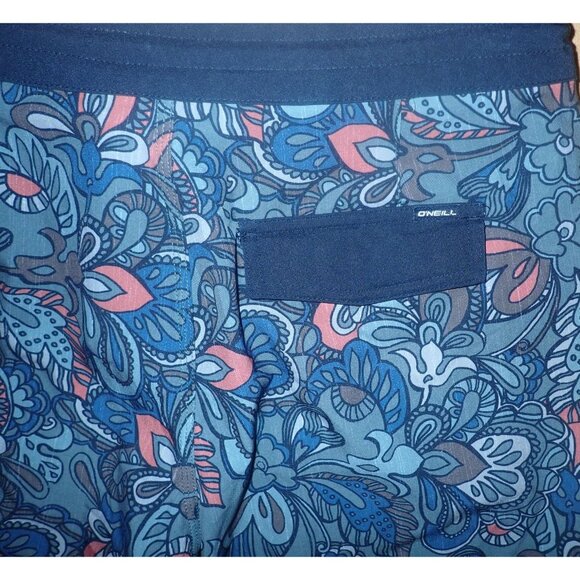 ONeill Mens Cruzer Hyperfreak Stretch Hybrid Boardshorts Blue Floral 30" - Picture 6 of 7